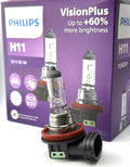PHILIPS Halogen VisionPlus H11 12V 55W +60% more brightness headlight bulb 2pcs